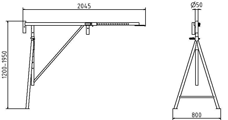 Schake Baugrubengerüstbock ,,Korrektiv", braun lackiert