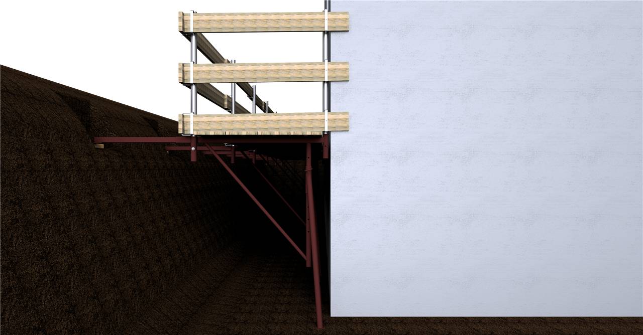 Schake Baugrubengerüstbock ,,Korrektiv", braun lackiert