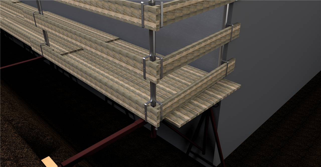 Schake Baugrubengerüstbock ,,Korrektiv", braun lackiert