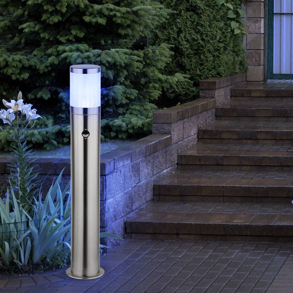 Wegeleuchte mit Bewegungsmelder Außen Aussenleuchten Garten Stehlampe Bewegungsmelder, App-Sprachsteuerung, 1x Smart RGB LED 10W 806Lm 2700-6400K