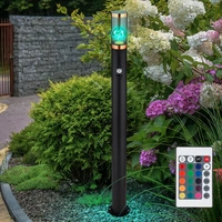 Standleuchte Außenbeleuchtung Stehleuchte mit Bewegungsmelder Garten Edelstahl, dimmbar Fernbedienung, 1x RGB LED 8,5W 806Lm warmweiß, DxH 7,6x110 Standleuchte Außenbeleuchtung Stehleuchte mit Bewegungsmelder Garten Edelstahl, dimmbar Fernbedienung, 1x RGB LED 8,5W 806Lm warmweiß, DxH 7,6x110