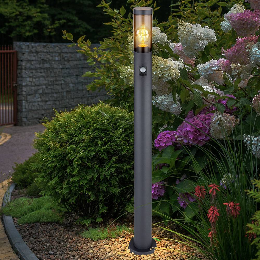 Wegeleuchte mit Bewegungsmelder Smart LED Außenstehlampe dimmbar Gartenlampen , App- und Sprachsteuerung, RGB Farbwechsel, 8,5W 806lm warmweiß-kaltw