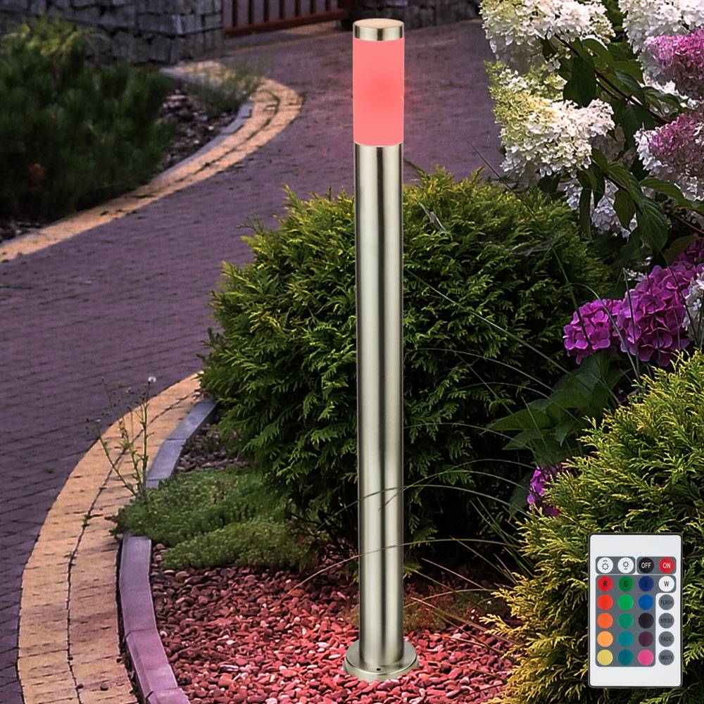 Außen Stehlampe mit Farbwechsler Gartenlampe RGB LED Wegeleuchte Außenstehlampe, LED warmweiß dimmbar, 12,7x110cm, Garten Außenbereich