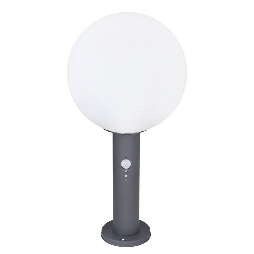 Stehlampe mit Bewegungsmelder Sockelleuchte Außen Außenleuchte Sensor Aluminium, App Steuerung, Smart RGB LED 10W 806Lm, DxH 25x50 cm