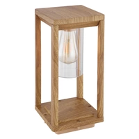 Außenleuchte Laterne Outdoor Holzoptik Außenlampe mit Dämmerungssensor Wetterfest IP44, Aluminium Kunststoff, 1x E27 Fassung, LxBxH 15x15x35 cm Außenleuchte Laterne Outdoor Holzoptik Außenlampe mit Dämmerungssensor Wetterfest IP44, Aluminium Kunststoff, 1x E27 Fassung, LxBxH 15x15x35 cm