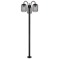 Stehlampe Laterne Außenlampe Retro Wegeleuchte Edelstahl Terrassenlampe wetterfest Gartenleuchte, Metallstäbe, schwarz, 3x E27 Fassungen, DxH 48,5x1 Stehlampe Laterne Außenlampe Retro Wegeleuchte Edelstahl Terrassenlampe wetterfest Gartenleuchte, Metallstäbe, schwarz, 3x E27 Fassungen, DxH 48,5x1