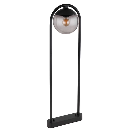 Stehlampe E27 Garten Weg Beleuchtung Außen Außenlampe Gartenlampe Standleuchte, Glaskugel rauch Metall schwarz, 1x E27 Fassung, LxBxH 32x20x100 cm Stehlampe E27 Garten Weg Beleuchtung Außen Außenlampe Gartenlampe Standleuchte, Glaskugel rauch Metall schwarz, 1x E27 Fassung, LxBxH 32x20x100 cm