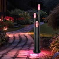Wegeleuchten Außen Edelstahl Außenlampe Standleuchte Gartenleuchte schwarz, Kupfer rauchfarben, App-Steuerung, 3x Smart RGB LED 10W 806Lm, DxH 28 Wegeleuchten Außen Edelstahl Außenlampe Standleuchte Gartenleuchte schwarz, Kupfer rauchfarben, App-Steuerung, 3x Smart RGB LED 10W 806Lm, DxH 28