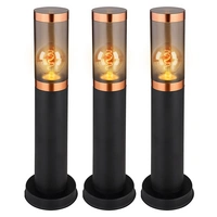 Stehlampe Standleuchte Außenbeleuchtung Sockelleuchte rauch Kupfer Außen Garten Stehlampe, Edelstahl Kunststoff, 1x E27, DxH 7,6x45 cm, 3er Set Stehlampe Standleuchte Außenbeleuchtung Sockelleuchte rauch Kupfer Außen Garten Stehlampe, Edelstahl Kunststoff, 1x E27, DxH 7,6x45 cm, 3er Set