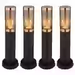 Stehlampe Sockelleuchte Balkon Standleuchte Außenbeleuchtung rauch Kupfer Außen Stehlampe, Edelstahl Kunststoff, 1x E27, DxH 7,6x45 cm, 4er Set Stehlampe Sockelleuchte Balkon Standleuchte Außenbeleuchtung rauch Kupfer Außen Stehlampe, Edelstahl Kunststoff, 1x E27, DxH 7,6x45 cm, 4er Set