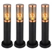 Stehlampe Sockelleuchte Balkon Standleuchte Außenbeleuchtung rauch Kupfer Außen Stehlampe, Edelstahl Kunststoff, 1x E27, DxH 7,6x45 cm, 4er Set Stehlampe Sockelleuchte Balkon Standleuchte Außenbeleuchtung rauch Kupfer Außen Stehlampe, Edelstahl Kunststoff, 1x E27, DxH 7,6x45 cm, 4er Set