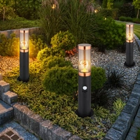Sockelleuchte Standleuchte Außenbeleuchtung rauch Kupfer Außen mit Bewegungsmelder Garten Stehlampe, Edelstahl Kunststoff, 1x E27, DxH 7,6x45 cm,3er Sockelleuchte Standleuchte Außenbeleuchtung rauch Kupfer Außen mit Bewegungsmelder Garten Stehlampe, Edelstahl Kunststoff, 1x E27, DxH 7,6x45 cm,3er