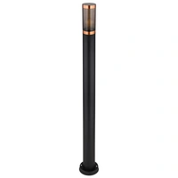 Wegeleuchte Pollerleuchte außen Gartenlampen schwarz IP44, Standleuchte Terrasse Balkon, Edelstahl Kupfer rauchfarben, 1x E27 Fassung, DxH Wegeleuchte Pollerleuchte außen Gartenlampen schwarz IP44, Standleuchte Terrasse Balkon, Edelstahl Kupfer rauchfarben, 1x E27 Fassung, DxH