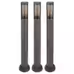 Standleuchte Außenbeleuchtung Sockelleuchte rauch anthrazit Außen Garten Stehlampe, Edelstahl Kunststoff, 1x E27, DxH 7,6x80 cm, 3er Set Standleuchte Außenbeleuchtung Sockelleuchte rauch anthrazit Außen Garten Stehlampe, Edelstahl Kunststoff, 1x E27, DxH 7,6x80 cm, 3er Set