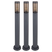 Standleuchte Außenbeleuchtung Sockelleuchte rauch anthrazit Außen Garten Stehlampe, Edelstahl Kunststoff, 1x E27, DxH 7,6x80 cm, 3er Set Standleuchte Außenbeleuchtung Sockelleuchte rauch anthrazit Außen Garten Stehlampe, Edelstahl Kunststoff, 1x E27, DxH 7,6x80 cm, 3er Set