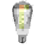 Filament Leuchtmittel Edison Glühbirne LED Vintage Lampe Retro Kugel dimmbar, Glas rauch, E27 6 Watt 220 Lumen 2000 Kelvin warmweiß, DxH 6,4x14,1 cm