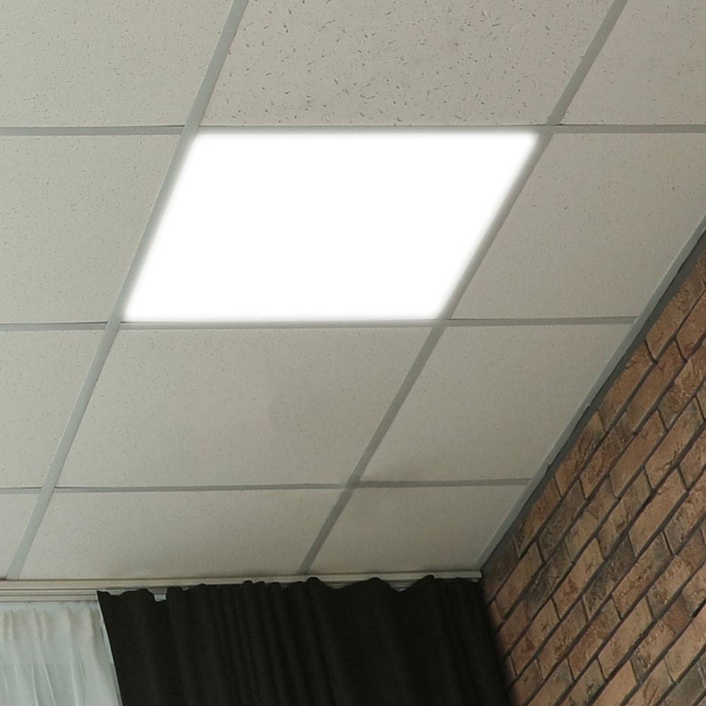 Einbaupanel LED quadratisch Einbau Deckenstrahler LED Deckenlampe weiß LED Rasterlampe flach, Aluminium, 36W 4320lm Tageslichtweiß, LxBxH 59,5x59,5x