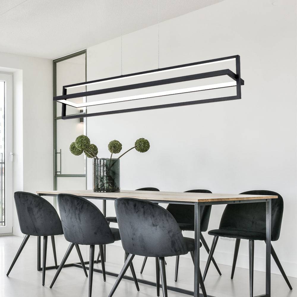 Hängelampe Esstischleuchte dimmbar mit Fernbedienung LED Pendellampe Wohnzimmer, 43W 1500lm warmweiß-kaltweiß, LxH 102x120 cm