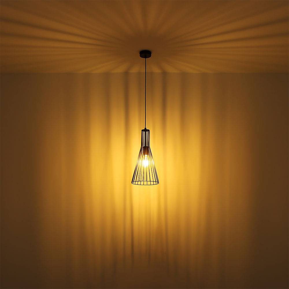 Pendellampe Hängeleuchte Deckenlampe Esszimmerleuchte Küchenlampe, App-Sprachsteuerung Timer dimmbar CCT, schwarz altmessing, RGB LED 5W 470Lm warmw