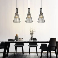 Hängelampe schwarz Pendelleuchte Esstisch modern Esszimmerlampe 3-flammig, Käfig-Design Industrial, Metall schwarz, 3x E27 Fassung, LxBxH 84x20x120 Hängelampe schwarz Pendelleuchte Esstisch modern Esszimmerlampe 3-flammig, Käfig-Design Industrial, Metall schwarz, 3x E27 Fassung, LxBxH 84x20x120