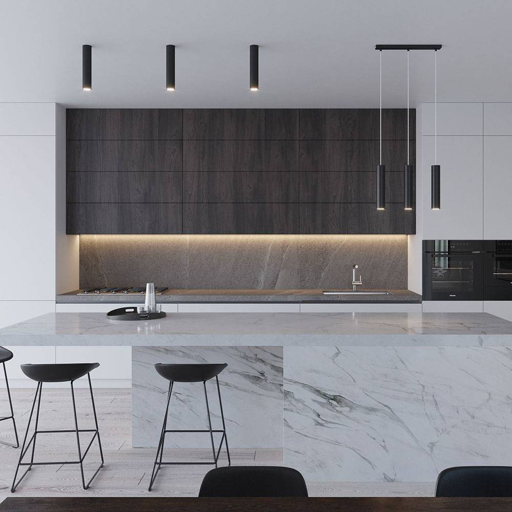 Pendelleuchte schwarz Metall Hängeleuchte schwarz Zylinder Hängelampe schwarz Modern, dimmbar Fernbedienung, 1x RGB LED 3,5W 290Lm warmweiß, DxH 8x