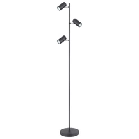 Stehlampe Standleuchte 3 Leuchten schwenkbare Stehlampe Stehleuchte Wohnzimmer Modern schwarz, 3 Flammig, Metall, 3x GU10, LxBxH 25x23x154 cm Stehlampe Standleuchte 3 Leuchten schwenkbare Stehlampe Stehleuchte Wohnzimmer Modern schwarz, 3 Flammig, Metall, 3x GU10, LxBxH 25x23x154 cm