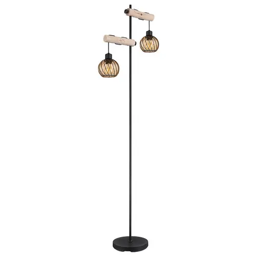 Stehleuchte Holz 2 Flammig Wohnzimmerleuchte stehend Höhenverstellbar Stehlampe Glas amber, schwarz Metall, E27 Fassungen, LxBxH 48x25x168 cm Stehleuchte Holz 2 Flammig Wohnzimmerleuchte stehend Höhenverstellbar Stehlampe Glas amber, schwarz Metall, E27 Fassungen, LxBxH 48x25x168 cm