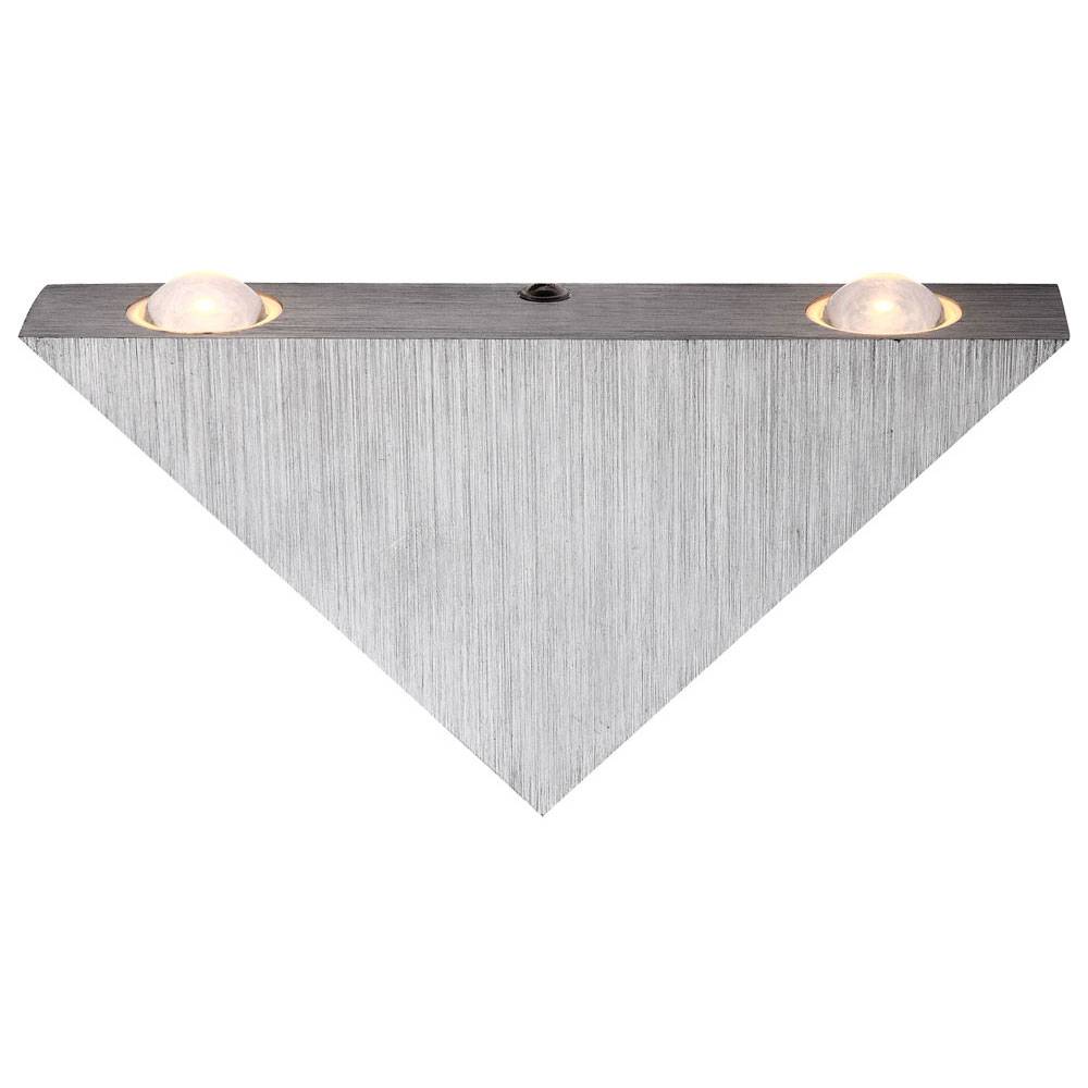 Wandlampe Flurleuchte LED Wandleuchte Schlafzimmerlampe schwarz, Aluminium, 3x LED warmweiß, LxBxT 16,5x9x3