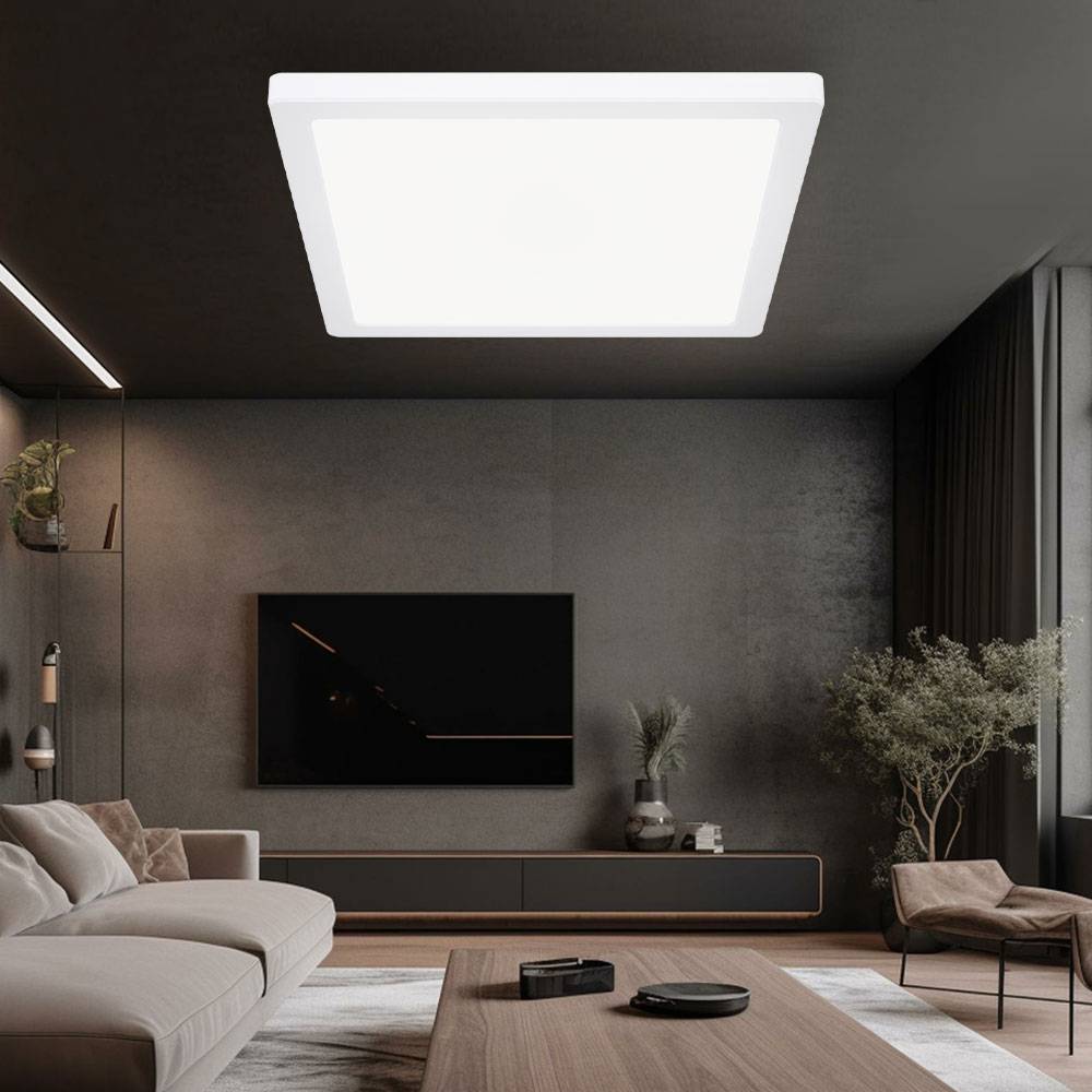 LED Deckenleuchte Wohnzimmerleuchte Esszimmerlampe, verstellbare Lichtfarben, 24W 2100 lm warmweiß, neutralweiß, kaltweiß, LxH 29,1x1,7 cm