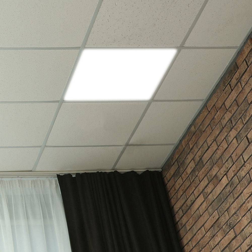 LED Einbaustrahler flach LED Einbaupanel quadratisch Einbau Deckenstrahler LED Deckenleuchte weiß, Aluminium, 36W 4320lm Tageslichtweiß, LxBxH 59,5x