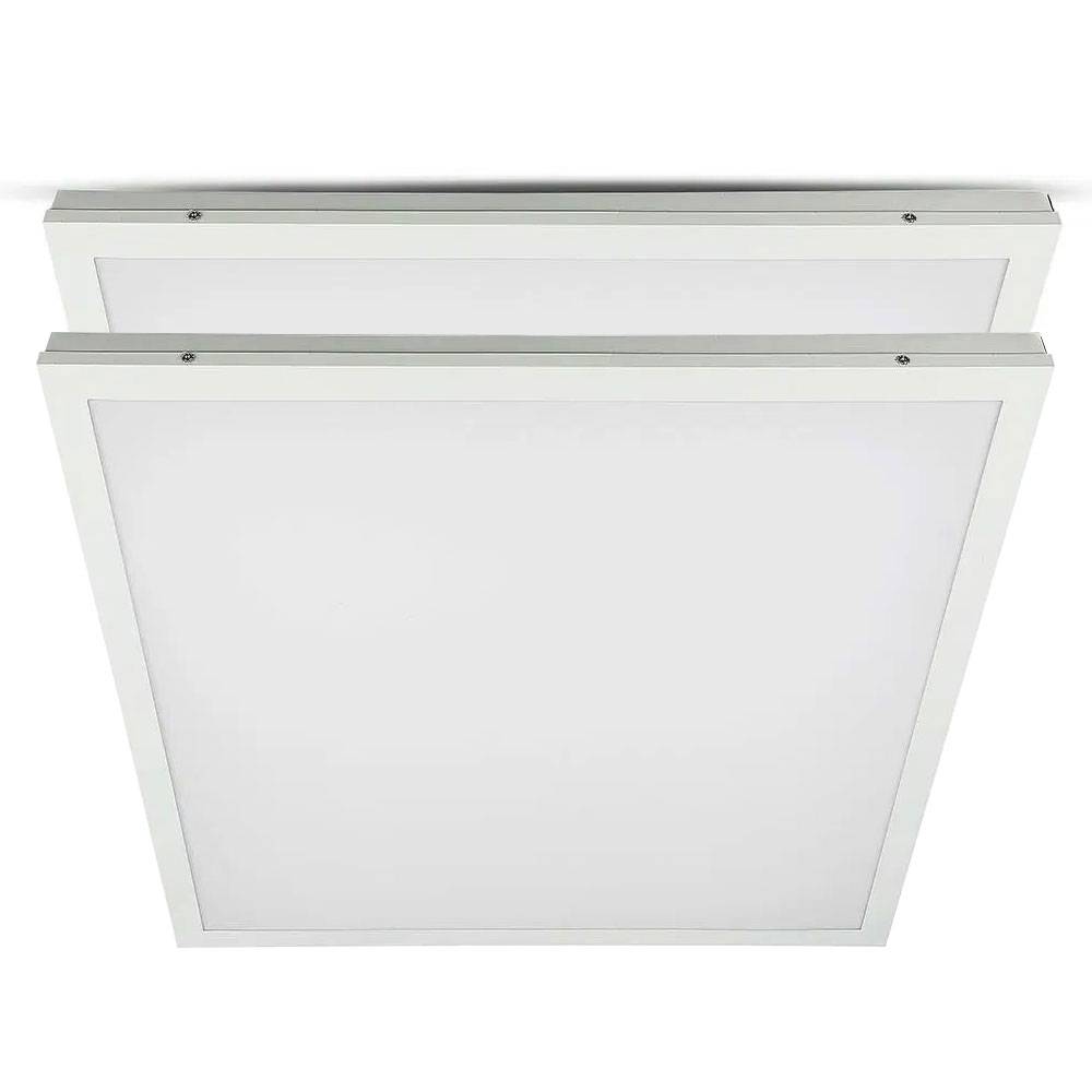 Deckenlampe Einbaupanel modern Büroleuchte LED Einbau Panel, Deckenleuchte weiß Aufbau Deckenpanel, LED 36W 3960lm 4000K, LxBxH 59,5x59,x5x3 cm, 2er