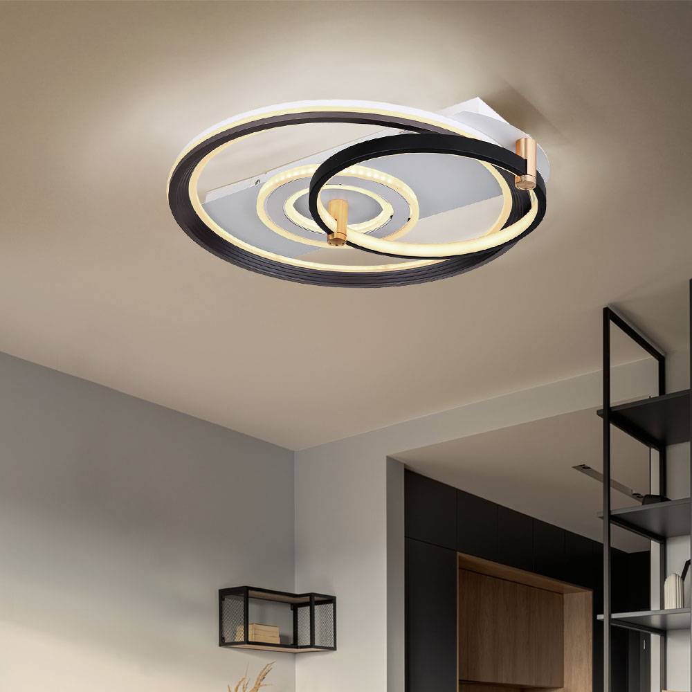 LED Deckenleuchte Schlafzimmerlampe Wohnzimmerleuchte Fernbedienung Dimmbar Nachtlicht Memory, 2240 lm warmweiß-kaltweiß 2700K - 6000K 46 W L 52 cm