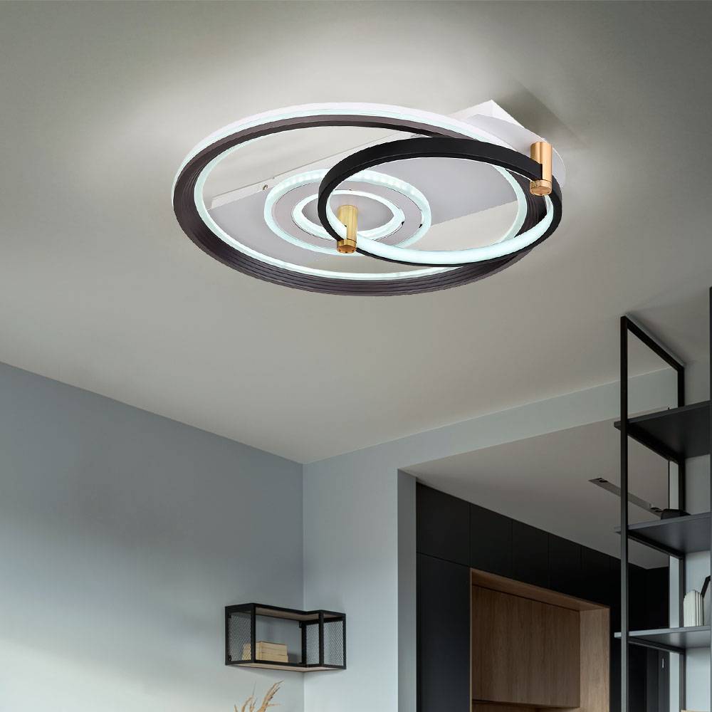 LED Deckenleuchte Schlafzimmerlampe Wohnzimmerleuchte Fernbedienung Dimmbar Nachtlicht Memory, 2240 lm warmweiß-kaltweiß 2700K - 6000K 46 W L 52 cm