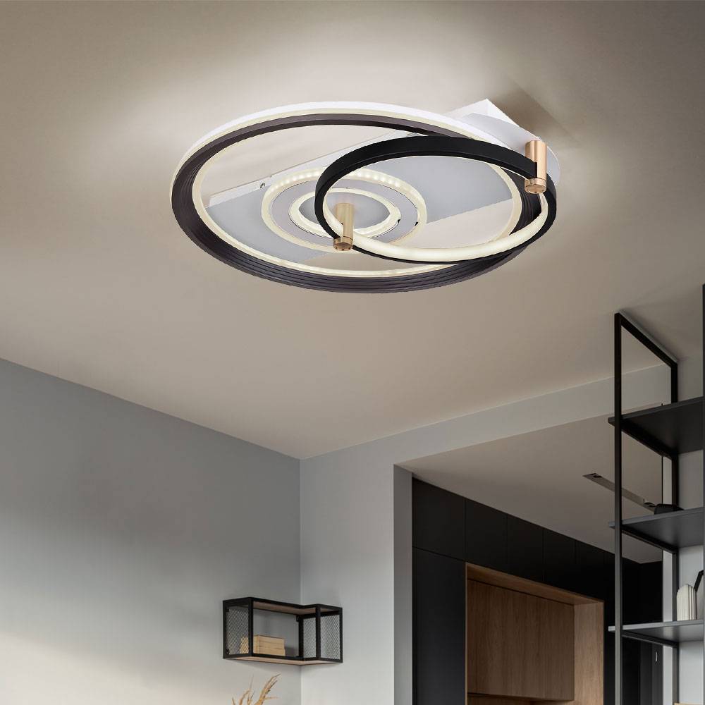 LED Deckenleuchte Wohnzimmerleuchte Schlafzimmerlampe Dimmbar Fernbedienung Nachtlicht Memory, 2240 lm warmweiß-kaltweiß 2700K - 6000K 46 W L 52 cm