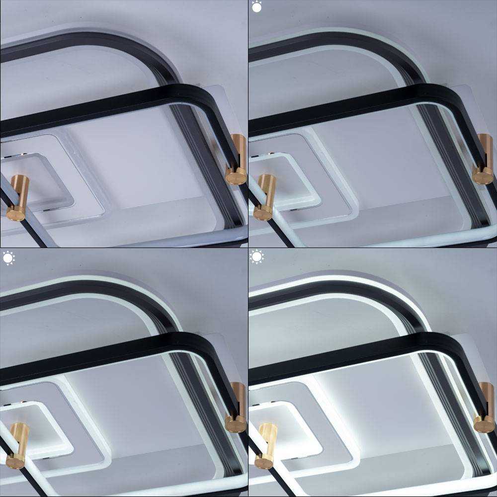 LED Deckenlampe Schlafzimmerlampe Wohnzimmerleuchte, Dimmbar Fernbedienung Nachtlicht Memory, 48W 2260lm 2700K-6000K warmweiß-kaltweiß, L 52 cm