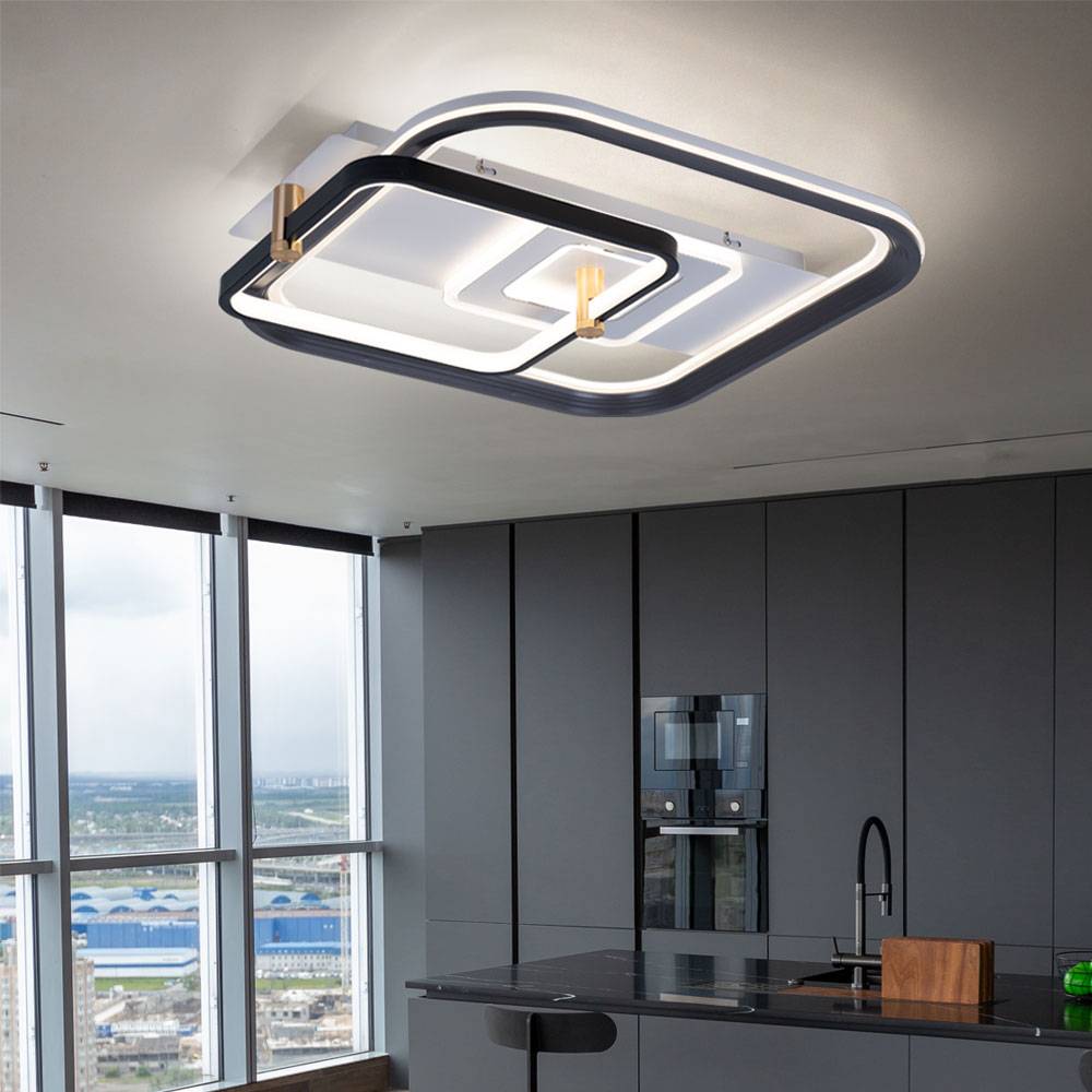 LED Deckenlampe Schlafzimmerlampe Wohnzimmerleuchte, Dimmbar Fernbedienung Nachtlicht Memory, 48W 2260lm 2700K-6000K warmweiß-kaltweiß, L 52 cm