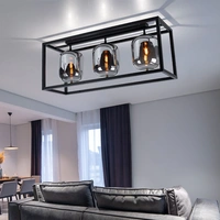Deckenlampe Glasleuchte 3 flammig Glasschirm rauchfarben Deckenleuchte rund schwarz Wohnzimmerlampe, Metall Glas, schwarz, 3x E14, LxH 77x32,5 cm Deckenlampe Glasleuchte 3 flammig Glasschirm rauchfarben Deckenleuchte rund schwarz Wohnzimmerlampe, Metall Glas, schwarz, 3x E14, LxH 77x32,5 cm