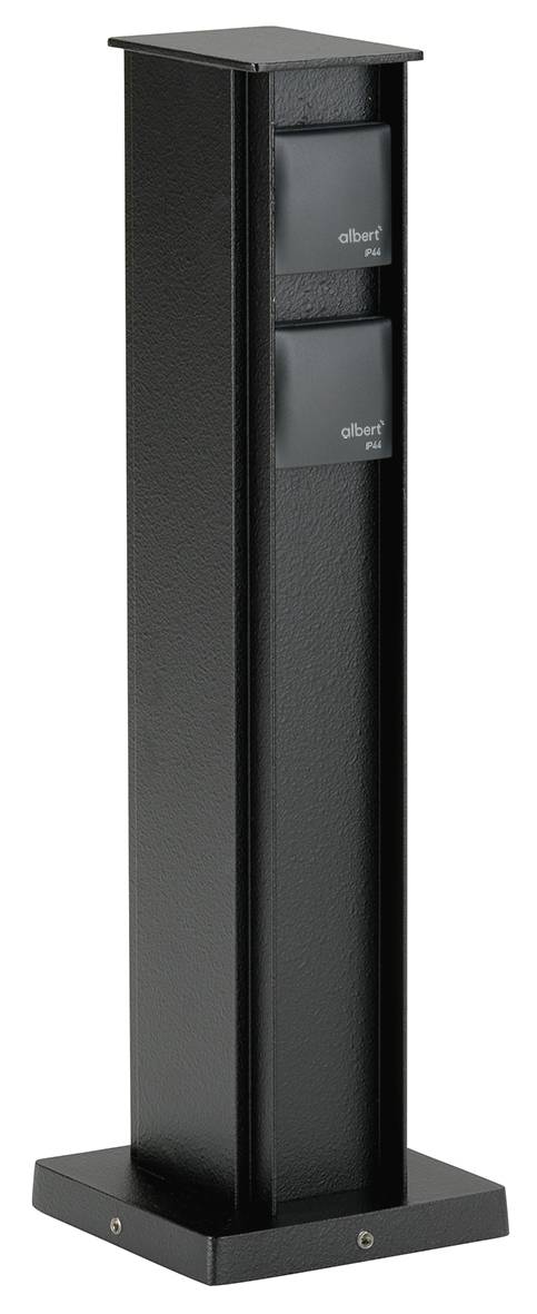 662106 Steckdosensäule 4fach schwarz