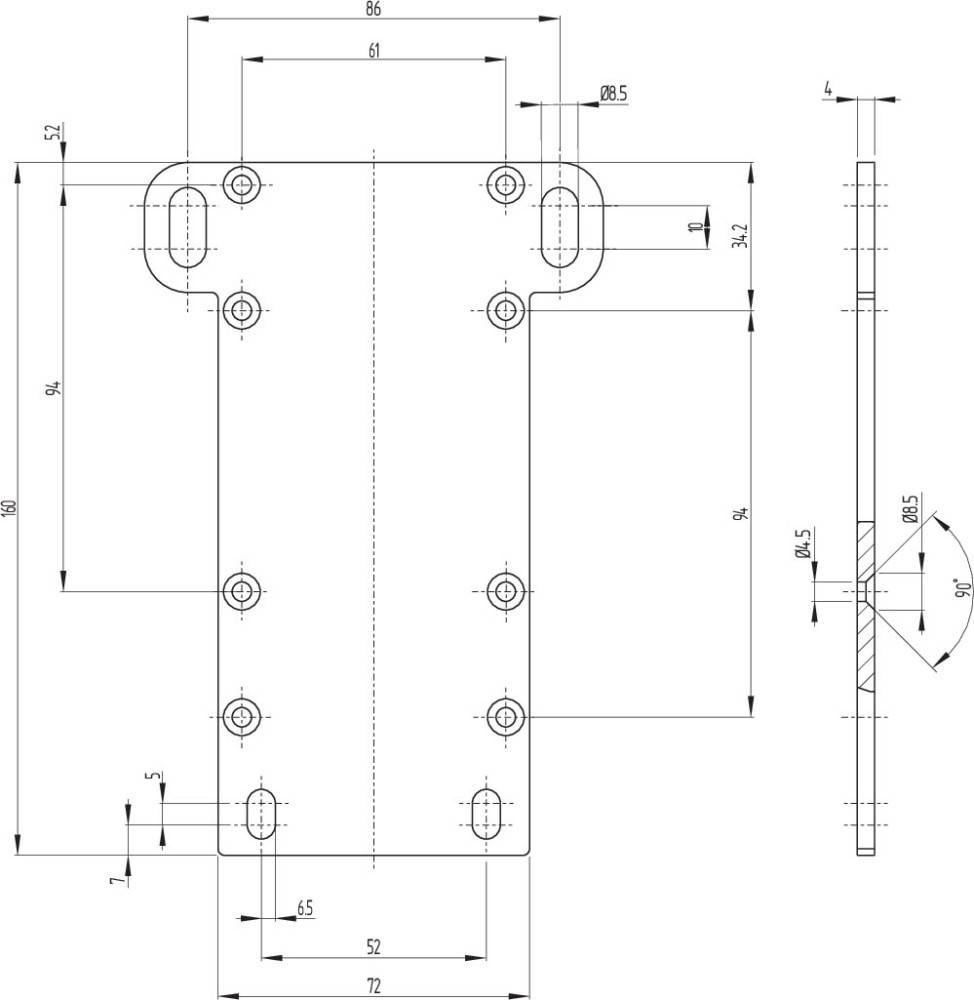 Schmersal Adapterplattenset Z/TQ900