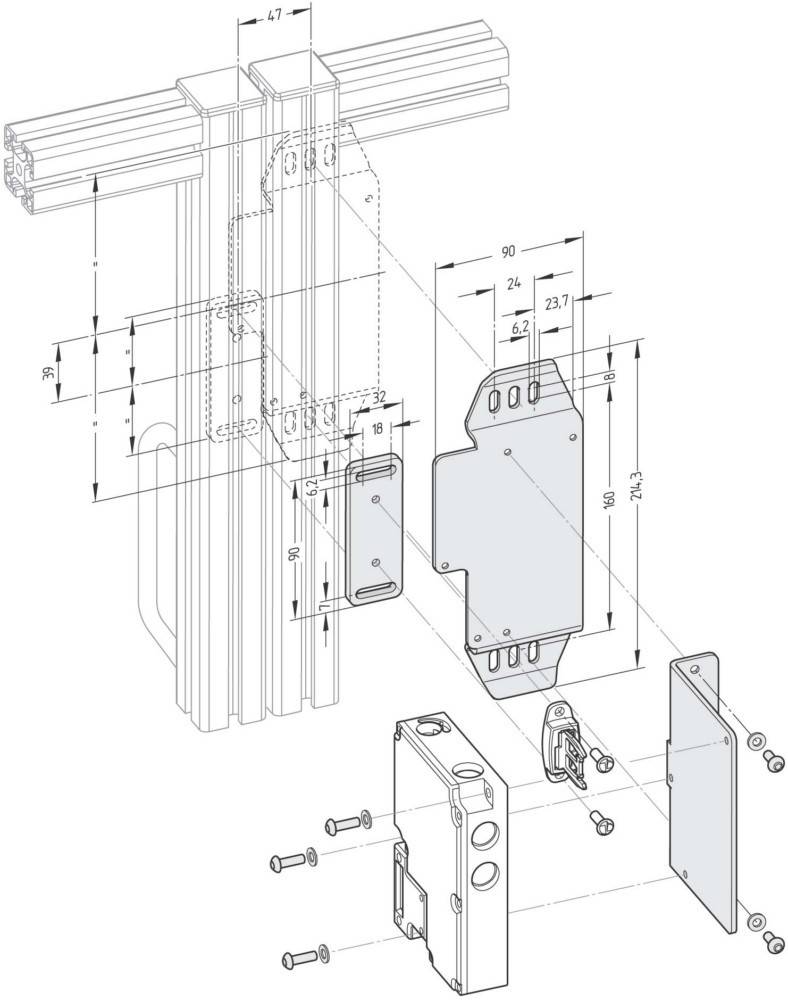 Schmersal Montagesatz AZM 161 R/P