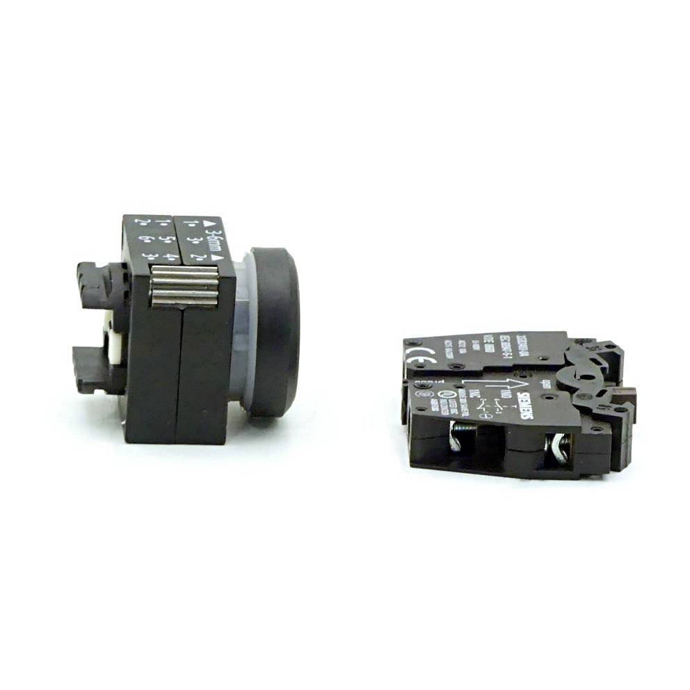 Siemens 3 Stück Drucktaster schwarz (3SB3201-0AA11)