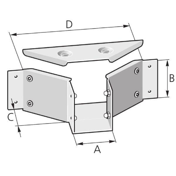Pflitsch T-Flansch TFDF 200/100 VAG