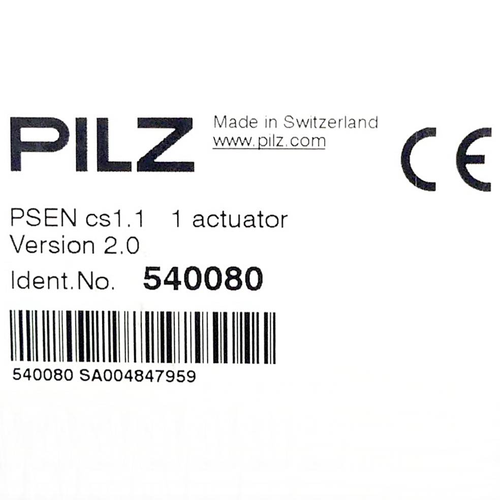Pilz 2 Stück Betätigungselement PSEN cs1.1 für Sicherheitsschalter (540080)