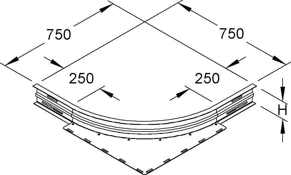 Niedax Eckanbaustück WAER 105 E3