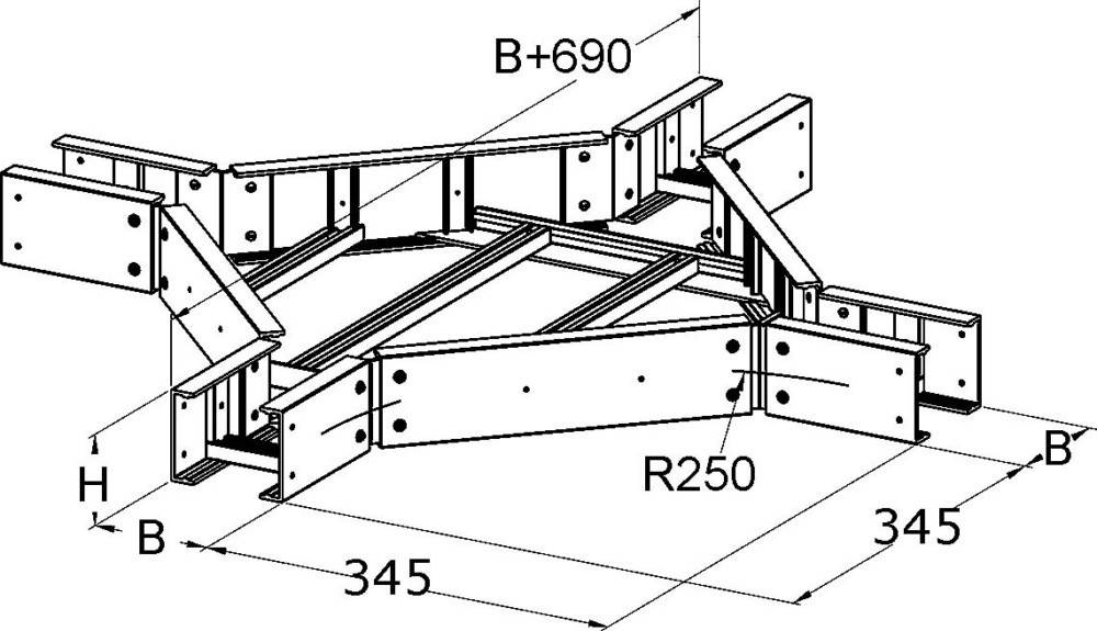 Niedax GFK-Kreuzung ULX 53.150