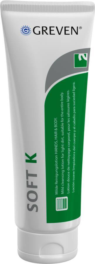 Körperreinigungslotion GREVEN® SOFT K 13587-018 Inhalt 250 ml Ausführung parfümiert Gebinde Tube geeignet für Spender -