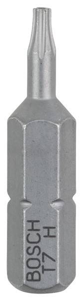 Ein sechseckiger Metallgegenstand, der einem Werkzeugbit oder Bohrkopf ähnelt, mit einer glänzend grauen Oberfläche.