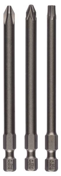 Vier vertikale Metallstäbe, gleichmäßig auf einem schlichten weißen Hintergrund verteilt.