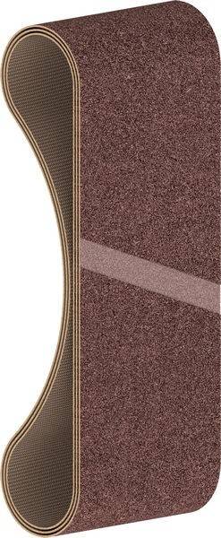Eine strukturierte braune Oberfläche mit einem zentralen diagonalen Streifen, der einen gemusterten Rand auf der linken Seite kreuzt und dadurch ein geometrisches abstraktes Design bildet.