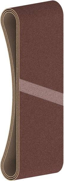 Ein mehrschichtiges abstraktes Bild mit einem braunen, strukturierten Muster und vertikalen Linien auf der linken Seite.